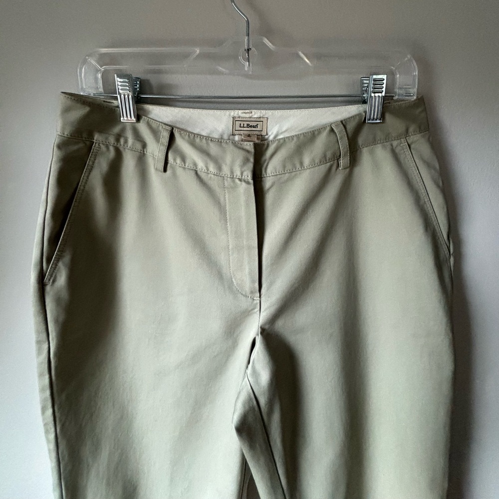 LL Bean sage khaki trousers